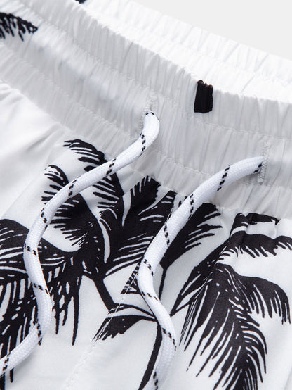 Palm Tree Print Swim Shorts