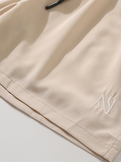 2 In 1 Drawstring Pocket Quick Dry Swim Shorts