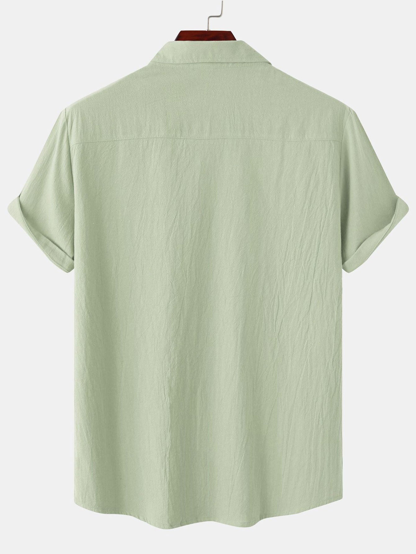 Man Button Up Shirt With Patch Pockets