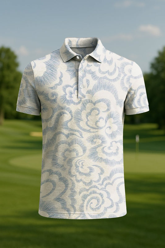 Men's Classic Business Old Money Button Short Sleeve Polo Shirt
