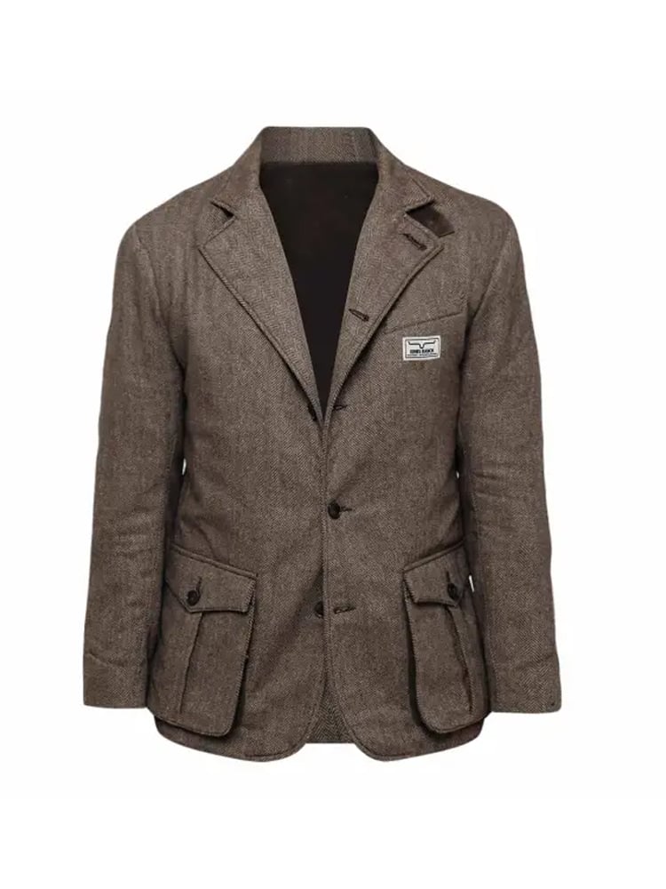 Men's Outdoor Vintage Lapel Multi-Pocket Coat