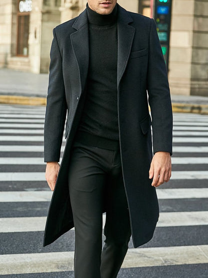 Men'S Commuter Button Design Coat