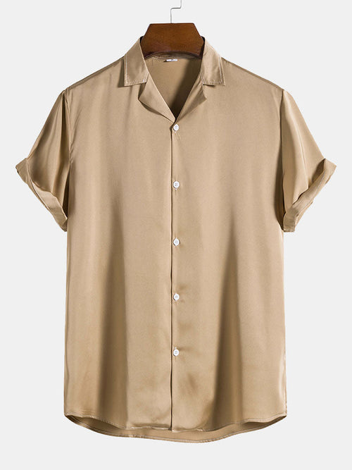 Satin Revere Collar Shirt