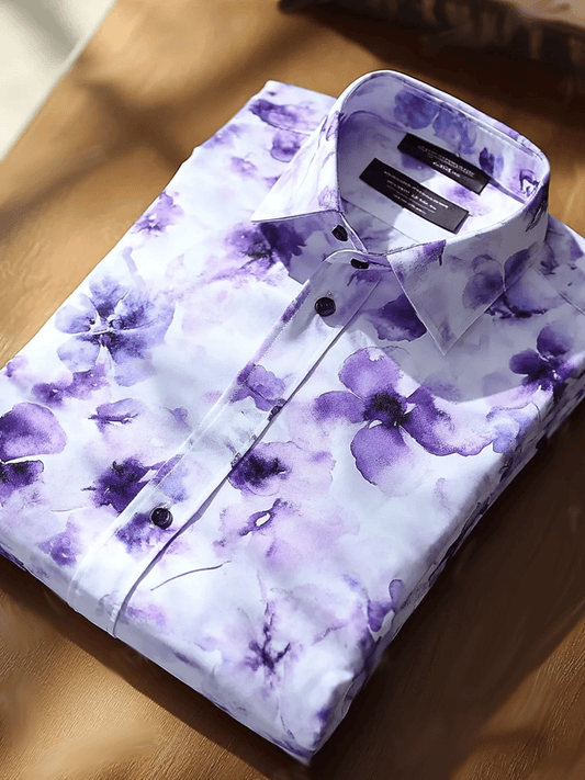 Men's Luxury Vintage Long Sleeve Shirt