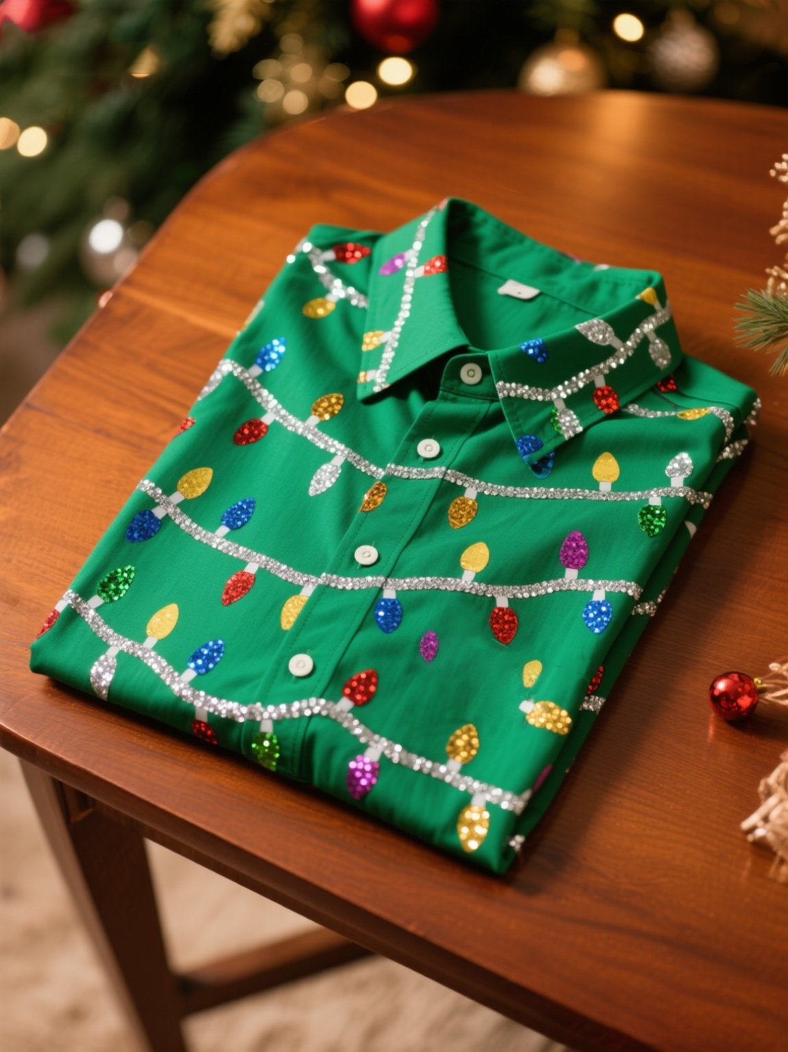 Men's Casual Christmas Long Sleeve Shirt