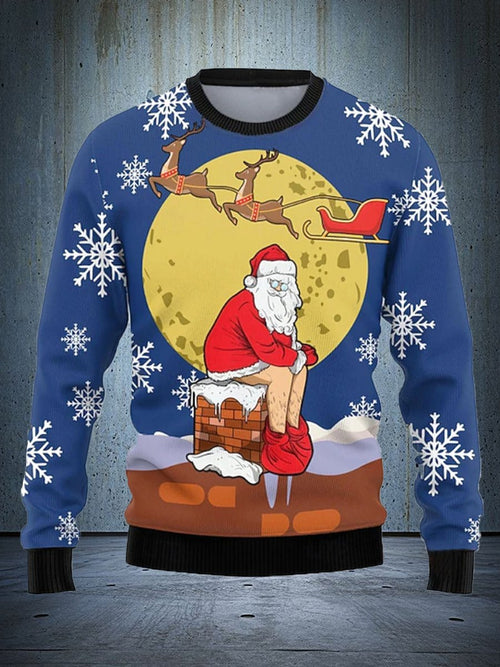 Funny, retro, and ugly Santa Claus sweater