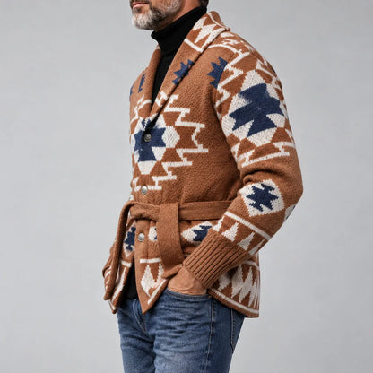 Men's Heavyweight Jacquard Thick Sweater