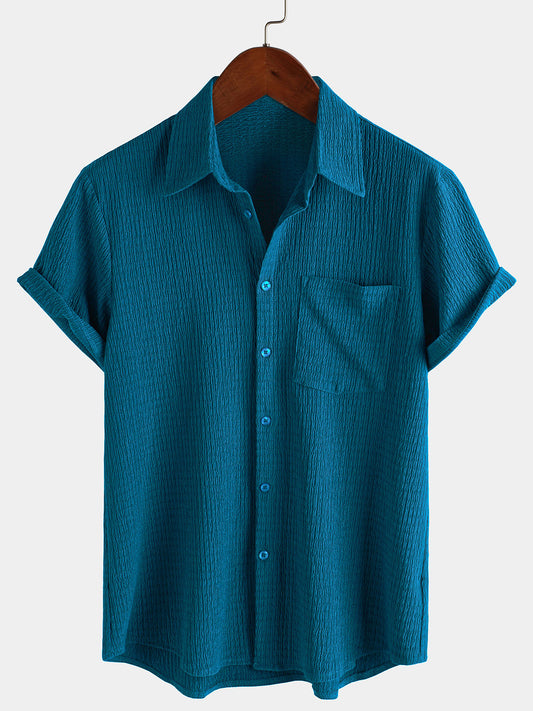 Men's Summer Pocket Casual Short Sleeve Shirt