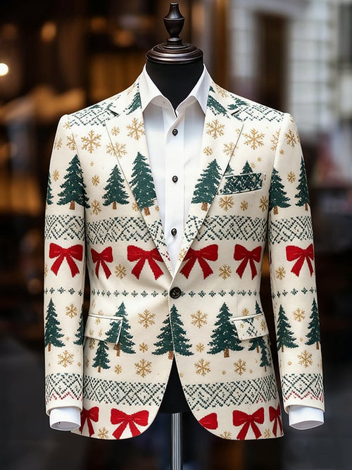 Men's Business Casual Christmas Suit Outerwear