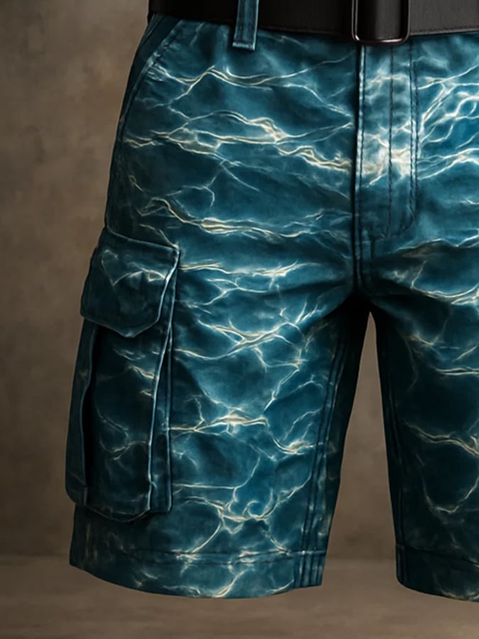 Men's Retro Outdoor Ripstop Multi-Purpose Cargo Shorts