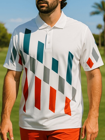 Men's basic daily casual stitching sports contrast color short-sleeved