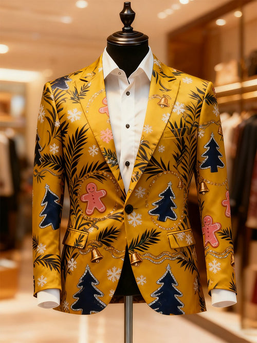 Men's Business Casual Christmas Suit Outerwear