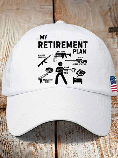 Unisex Funny Veteran Retirement Print Baseball Cap
