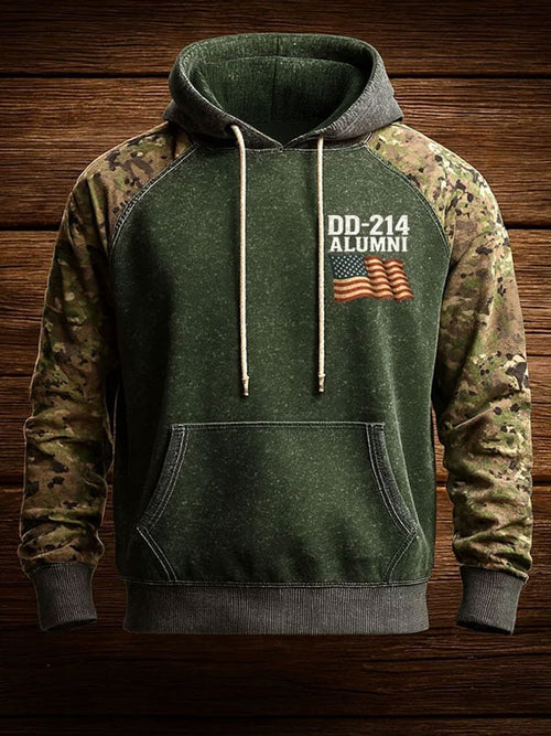 Men's Vintage DD-214 Print Hoodie