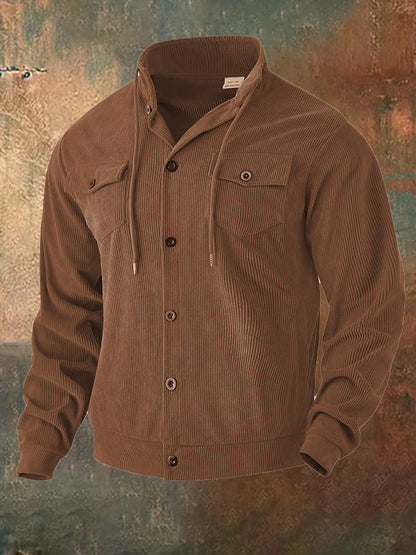 Men's Vintage Corduroy Color Block Comfort Jacket