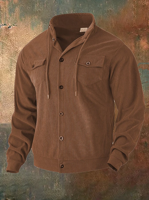 Men's Vintage Corduroy Color Block Comfort Jacket