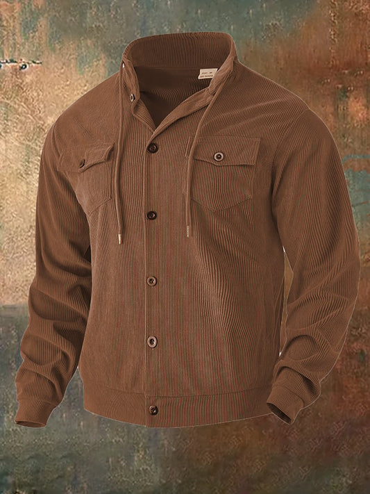 Men's Vintage Corduroy Color Block Comfort Jacket