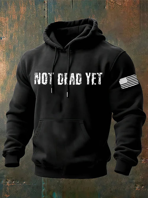 Men's Not Dead Yet Pattern Print Sweatshirt