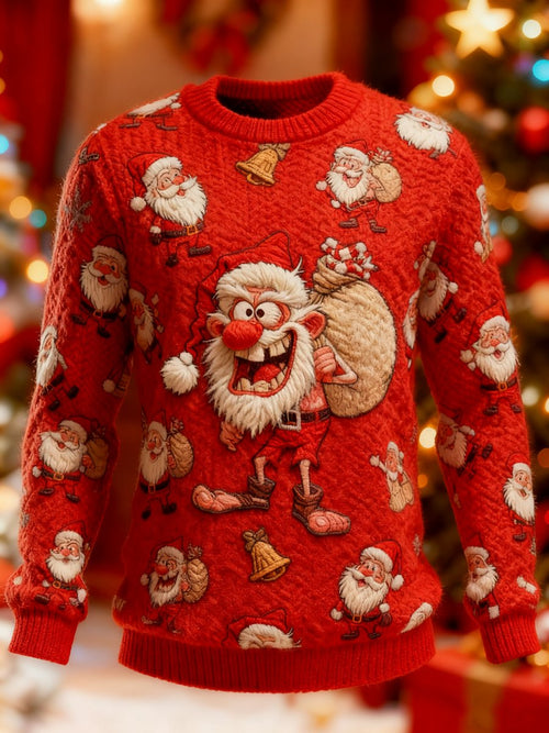 Funny and ugly Santa Claus sweater