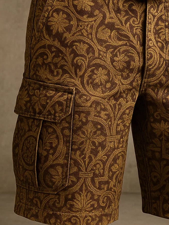 Men's Retro Outdoor Ripstop Multi-Purpose Cargo Shorts