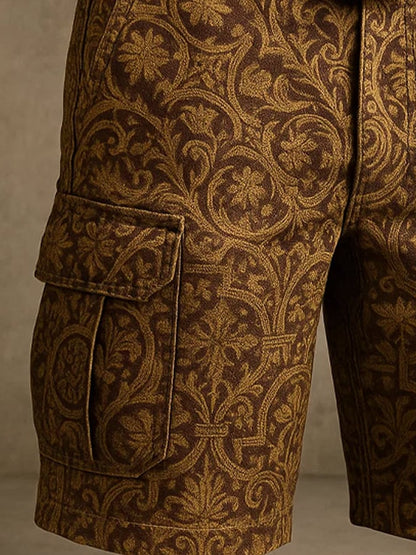 Men's Retro Outdoor Ripstop Multi-Purpose Cargo Shorts