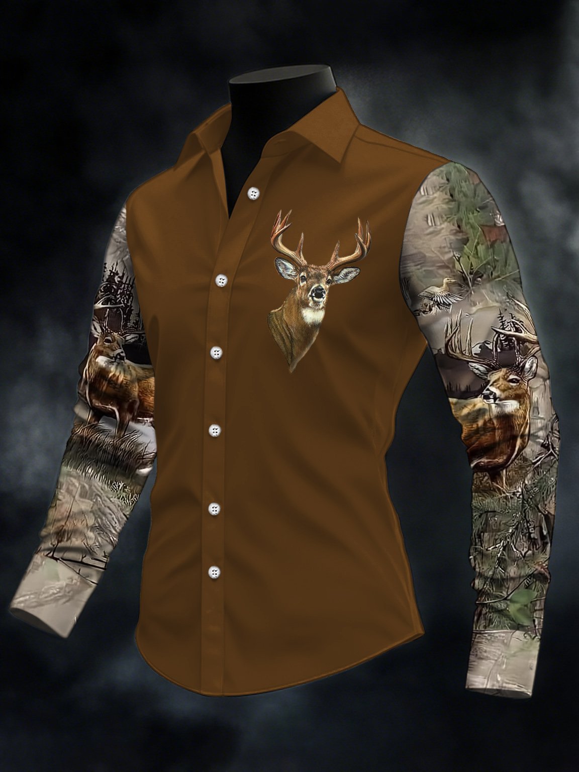 Men's Casual Western Style Contrast Color Shirt