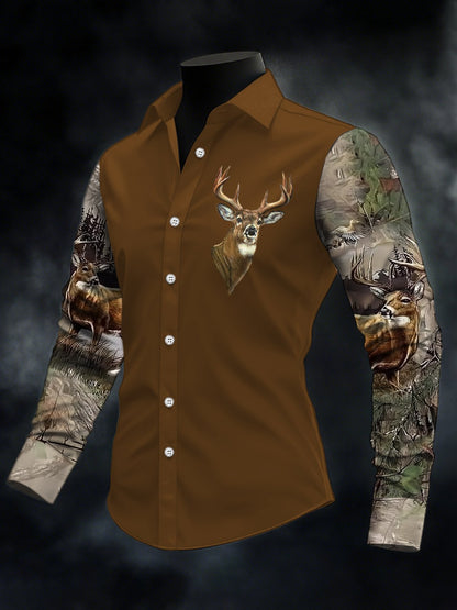 Men's Casual Western Style Contrast Color Shirt