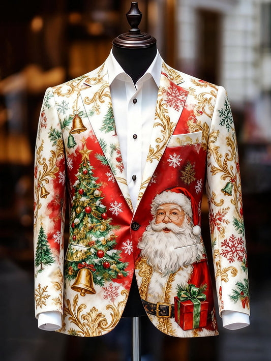 Men's Vintage Casual Christmas Party Blazer