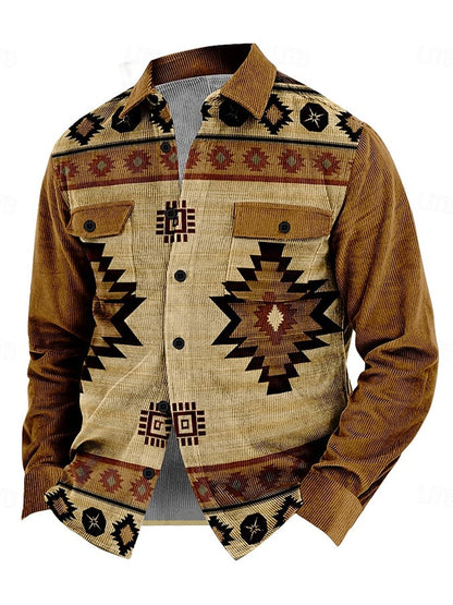 Men's Vintage Western Corduroy Shirt