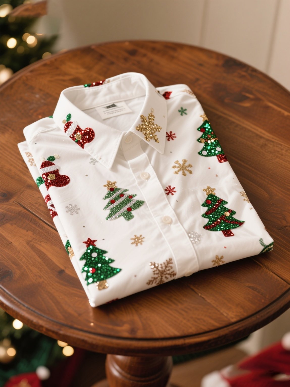 Men's Casual Christmas Long Sleeve Shirt