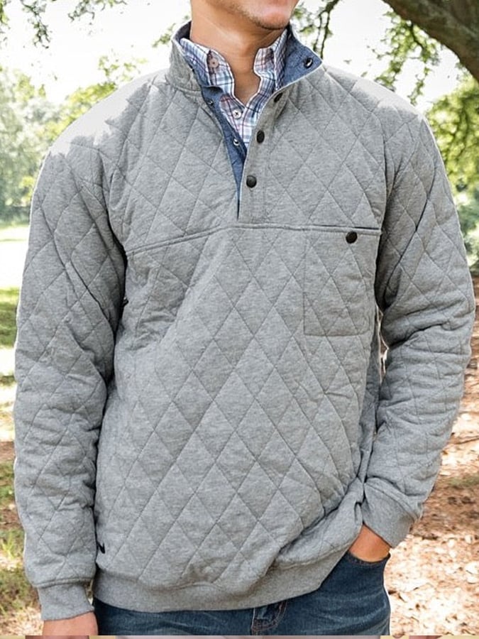 Men's Vintage Pleated Cotton Casual Pullover Cotton Coat
