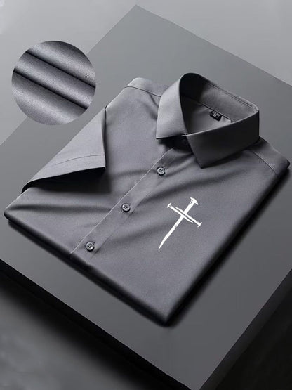 Men's Faith Cross Printed Casual Shirt