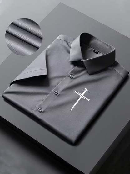 Men's Faith Cross Printed Casual Shirt