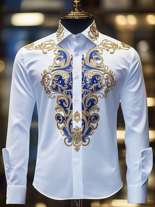 Men's Satin Luxe Long Sleeve Button Down Shirt