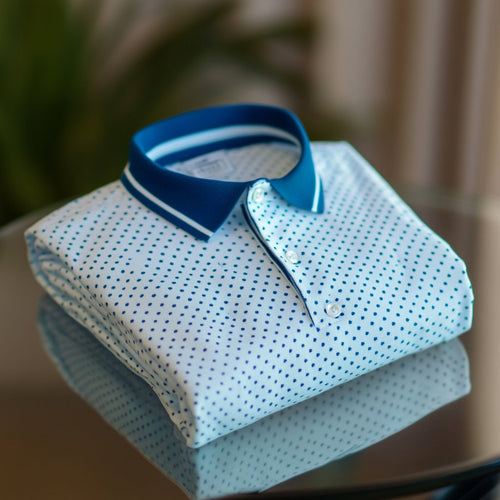 Men's Business Casual Button Short Sleeve Polo Shirt