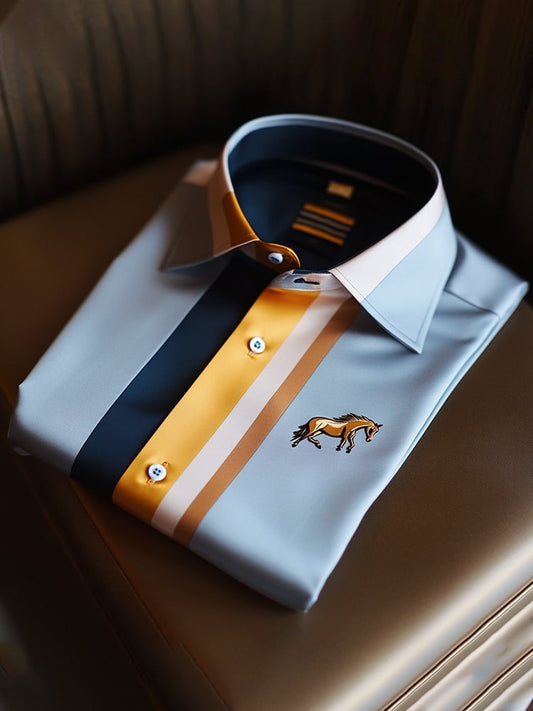 Men's Satin Luxe Long Sleeve Button Down Shirt