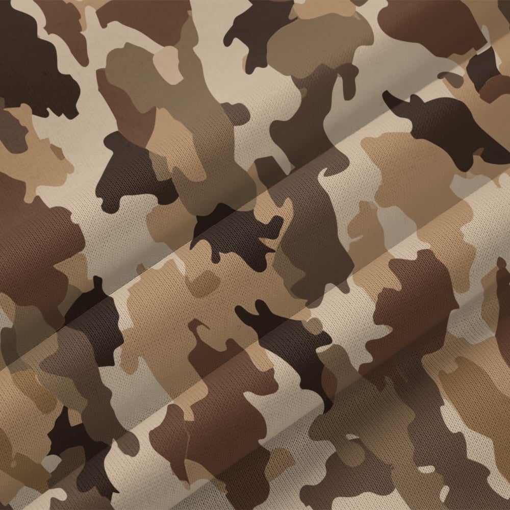 Men's Vintage Western Tiger Camouflage Print Fleece Zipper Jacket