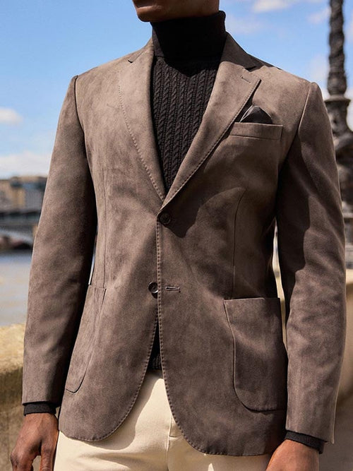 Men's Casual Slim-fit Lapel Single-breasted Suit Blazer