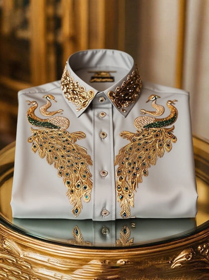 Men's Satin Luxe Long Sleeve Button Down Shirt