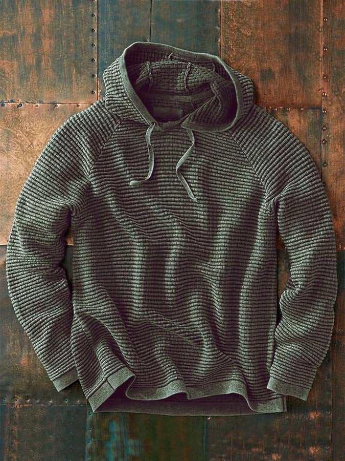 Men's Hooded Waffle Sweatshirt