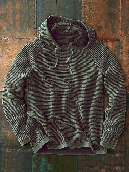 Men's Hooded Waffle Sweatshirt
