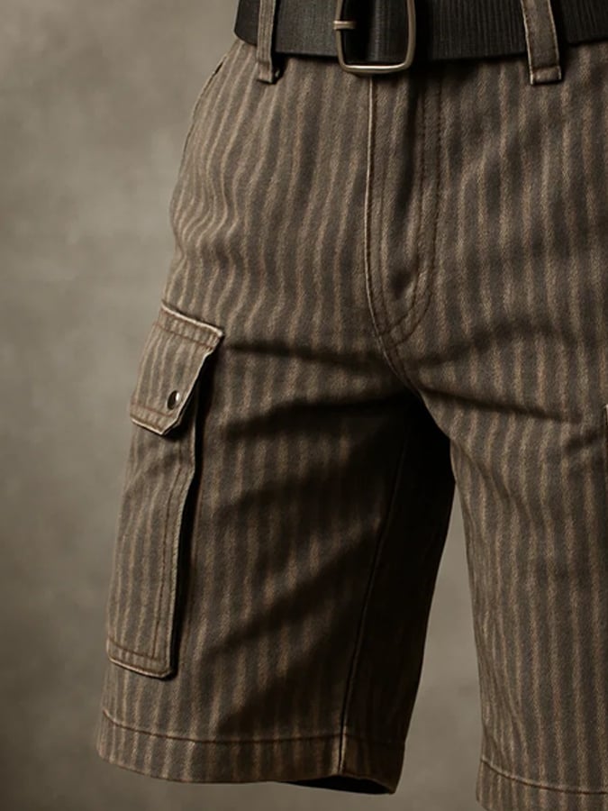 Men's Retro Outdoor Ripstop Multi-Purpose Cargo Shorts