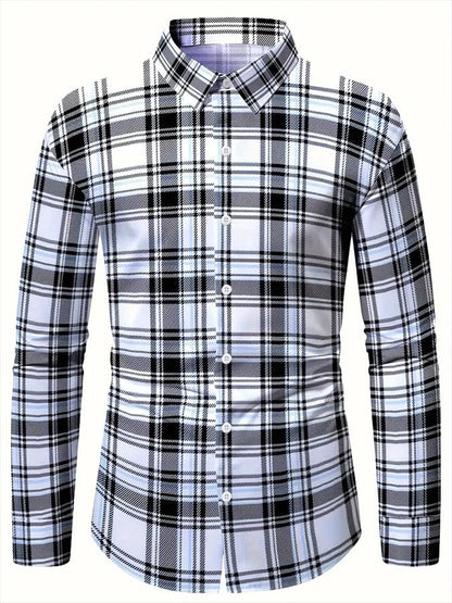 Men's Plaid Business Casual Shirt
