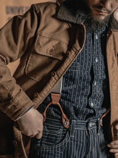 Men's Stylish Multi-Pocket Design Zipper Casual Jacket