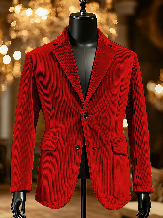 Men's Retro Single Breasted Gentleman's Business Casual Suit Jacket