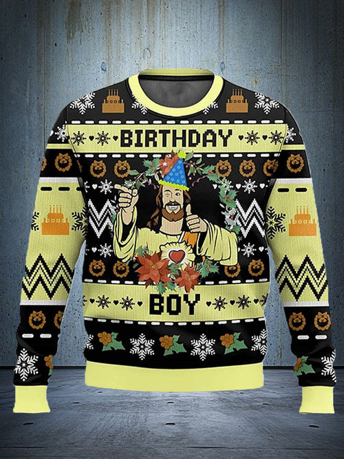 Funny, retro, and ugly Christmas sweater