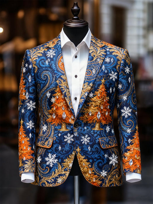 Men's Business Casual Christmas Suit Outerwear