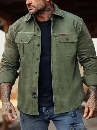 Men's Vintage Outdoor Multi-Pocket Jacket