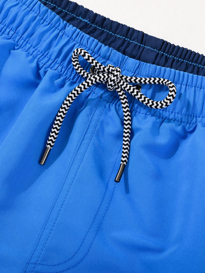Contrast Waistband Swim Shorts
