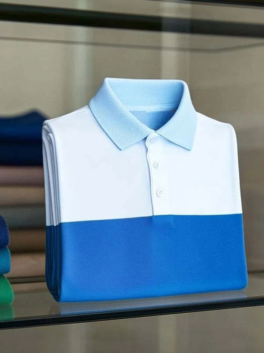 Men's Classic Business    Logo Short Sleeve Polo Shirt